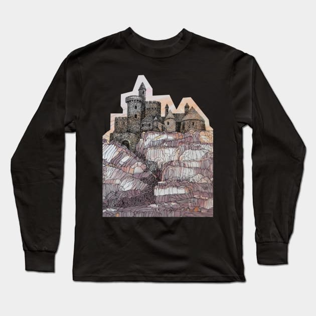 castle on hilltop Long Sleeve T-Shirt by segismundoart